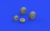 Eduard 648573 Mi-24V wheels 1/48 ZVEZDA